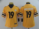 Women Nike Steelers 19 JuJu Smith Schuster Gold Inverted Legend Limited Jersey,baseball caps,new era cap wholesale,wholesale hats